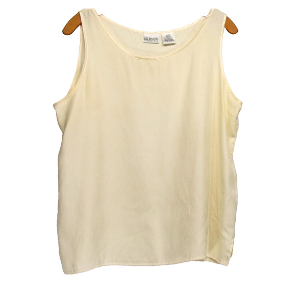 Liz Baker Tops - Women's Large LIZ BAKER ESSENTIALS Ivory 100% Polyester Tank Top